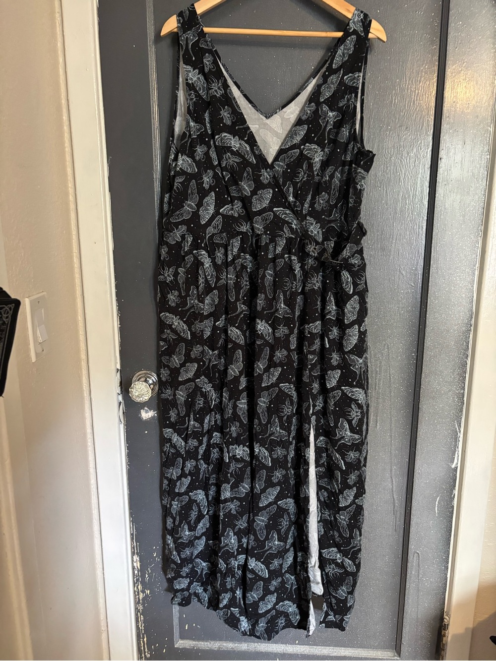 torrid Black Maxi Dress with Silver bug Print